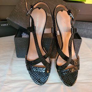 Via Spiga Wendy Espadrille Wedge Black 8.5